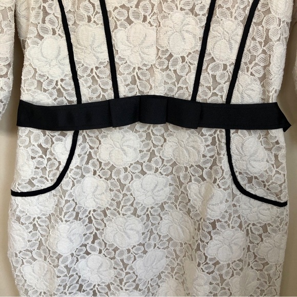 Ivory lace fitted dress - Picture 4 of 14
